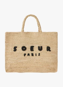 Soeur PAPAYE - Sac Cabas En Paille | Noir