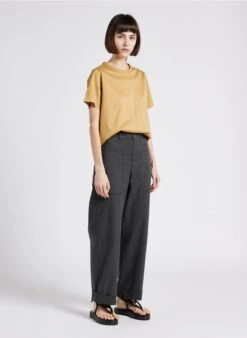 Soeur THABOR - Pantalon Large En Coton Lavé | Gris -Vêtements-Soeur 4244825