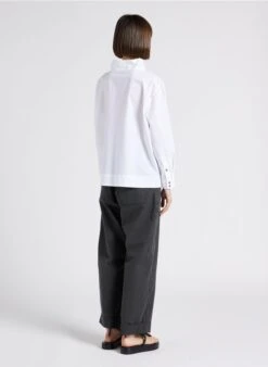 Soeur THABOR - Pantalon Large En Coton Lavé | Gris -Vêtements-Soeur 4244835
