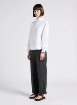 Soeur THABOR - Pantalon Large En Coton Lavé | Gris -Vêtements-Soeur 4244841