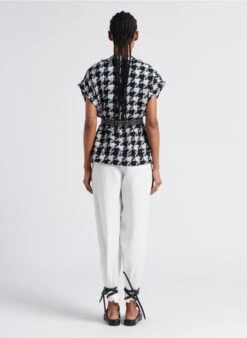 Soeur TRIOMPHE - Pantalon En Lin Flammé Lavé | Blanc -Vêtements-Soeur 4267155